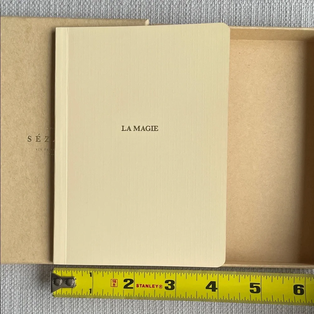 Sezane La Magie Cream Notebook in box